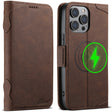 For iPhone 12 Pro Max SUTENI J07 Multifunctional Horizontal Flip Magsafe Leather Phone Case(Brown) - iPhone 12 Pro Max Cases by Suteni | Online Shopping South Africa | PMC TechLife | Buy Now Pay Later Mobicred