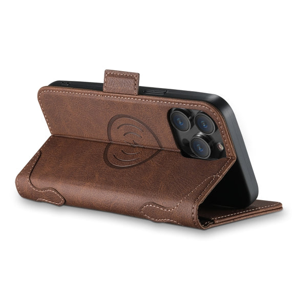 For iPhone 12 Pro Max SUTENI J07 Multifunctional Horizontal Flip Magsafe Leather Phone Case(Brown)