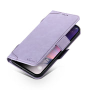 For iPhone 13 Pro SUTENI J07 Multifunctional Horizontal Flip Magsafe Leather Phone Case(Purple)
