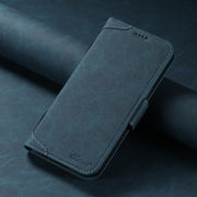 For iPhone 14 SUTENI J07 Multifunctional Horizontal Flip Magsafe Leather Phone Case(Blue)