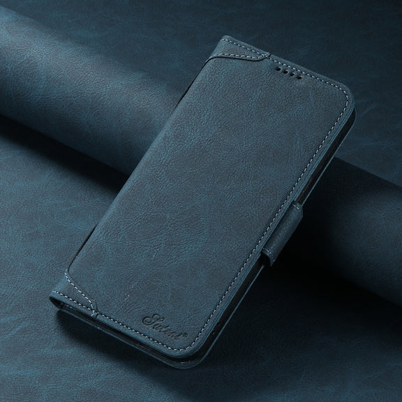 For iPhone 14 SUTENI J07 Multifunctional Horizontal Flip Magsafe Leather Phone Case(Blue)