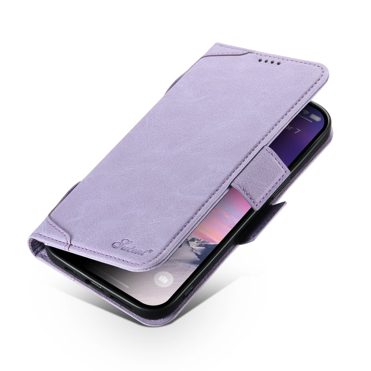 For iPhone 14 Pro SUTENI J07 Multifunctional Horizontal Flip Magsafe Leather Phone Case(Purple)
