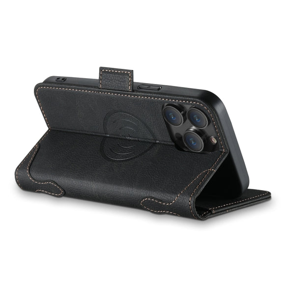 For iPhone 14 Plus SUTENI J07 Multifunctional Horizontal Flip Magsafe Leather Phone Case(Black)