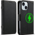 For iPhone 15 SUTENI J07 Multifunctional Horizontal Flip Magsafe Leather Phone Case(Black) - iPhone 15 Cases by Suteni | Online Shopping South Africa | PMC TechLife | Buy Now Pay Later Mobicred