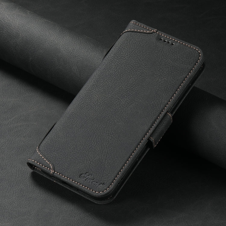 For iPhone 15 SUTENI J07 Multifunctional Horizontal Flip Magsafe Leather Phone Case(Black)
