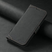 For iPhone 15 Pro SUTENI J07 Multifunctional Horizontal Flip Magsafe Leather Phone Case(Black)