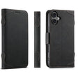 For iPhone 16 Plus SUTENI J07 Multifunctional Horizontal Flip Magsafe Leather Phone Case(Black) - iPhone 16 Plus Cases by Suteni | Online Shopping South Africa | PMC TechLife | Buy Now Pay Later Mobicred