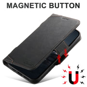 For iPhone 16 Pro Max SUTENI J07 Multifunctional Horizontal Flip Magsafe Leather Phone Case(Black)