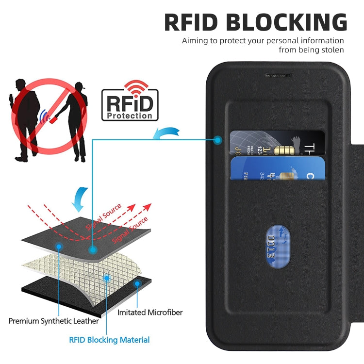 For iPhone 15 Plus Colored Shield MagSafe Magnetic RFID Anti-theft Leather Phone Case(Blue)