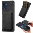 For OPPO Reno7 5G Retro Leather Card Bag Magnetic Phone Case(Black) - OPPO Cases by PMC TechLife | Online Shopping South Africa | PMC TechLife | Buy Now Pay Later Mobicred