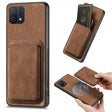 For OPPO A16K Retro Leather Card Bag Magnetic Phone Case(Brown) - OPPO Cases by PMC TechLife | Online Shopping South Africa | PMC TechLife | Buy Now Pay Later Mobicred