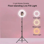 JMARY FM-536A 10 inch Ring Live Fill Light Streaming Stand Beauty Light Set