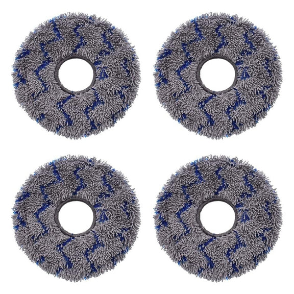 JUNSUNMAY 4pcs Washable Mop Pads Replacement for ECOVACS DEEBOT X1 Turbo / X2 Omni / T20 Pro(Blue+Grey)