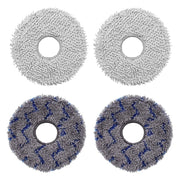 JUNSUNMAY 4pcs Washable Mop Pads Replacement for ECOVACS DEEBOT X1 Turbo / X2 Omni / T20 Pro(Grey+Blue Grey)