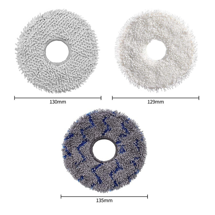 JUNSUNMAY 4pcs Washable Mop Pads Replacement for ECOVACS DEEBOT X1 Turbo / X2 Omni / T20 Pro(Blue+Grey)