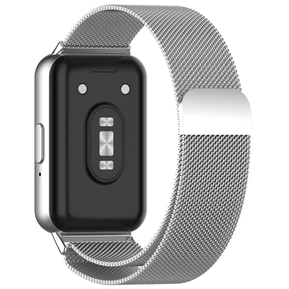 For Samsung Galaxy Fit 3 Milanese Metal Steel Mesh Watch Band(Silver)