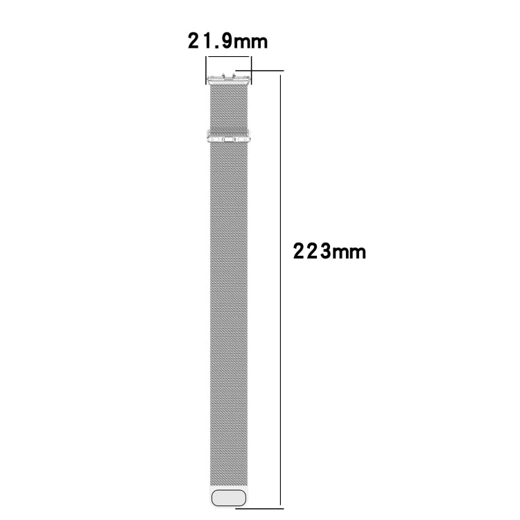 For Samsung Galaxy Fit 3 Milanese Metal Steel Mesh Watch Band(Gold)