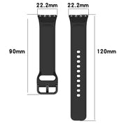 For Samsung Galaxy Fit 3 SM-R390 Solid Color Buckle Silicone Watch Band(Wine Red)