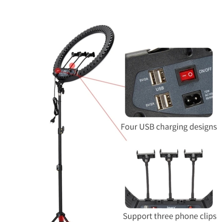 JMARY FM-21R With Remote Control Phone Clip 21-inch Dimmable LED Ring Light(US Plug)