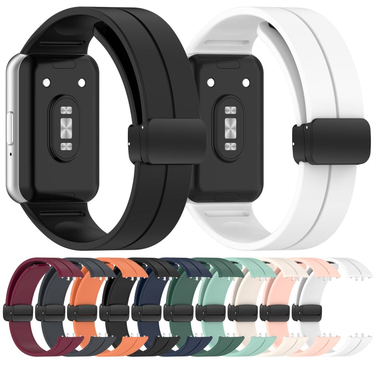 For Samsung Galaxy Fit 3 SM-R390 Magnetic Folding Buckle Silicone Watch Band(Starlight)