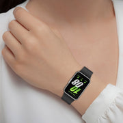 For Samsung Galaxy Fit 3 SM-R390 Magnetic Folding Buckle Silicone Watch Band(Starlight)