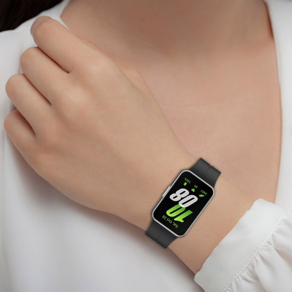 For Samsung Galaxy Fit 3 SM-R390 Magnetic Folding Buckle Silicone Watch Band(White)