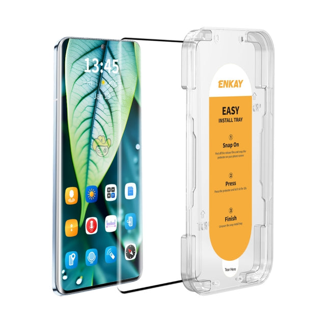 For Huawei Pura 70 Pro / 70 Pro+ / 70 Ultra ENKAY Easy Install Hot Bending Side Glue Tempered Glass Film