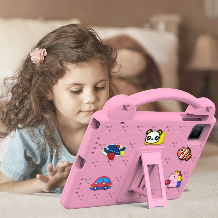 For T-Iobile REVVL Tab 10.36 2023 Handle Kickstand Children EVA Shockproof Tablet Case(Pink)