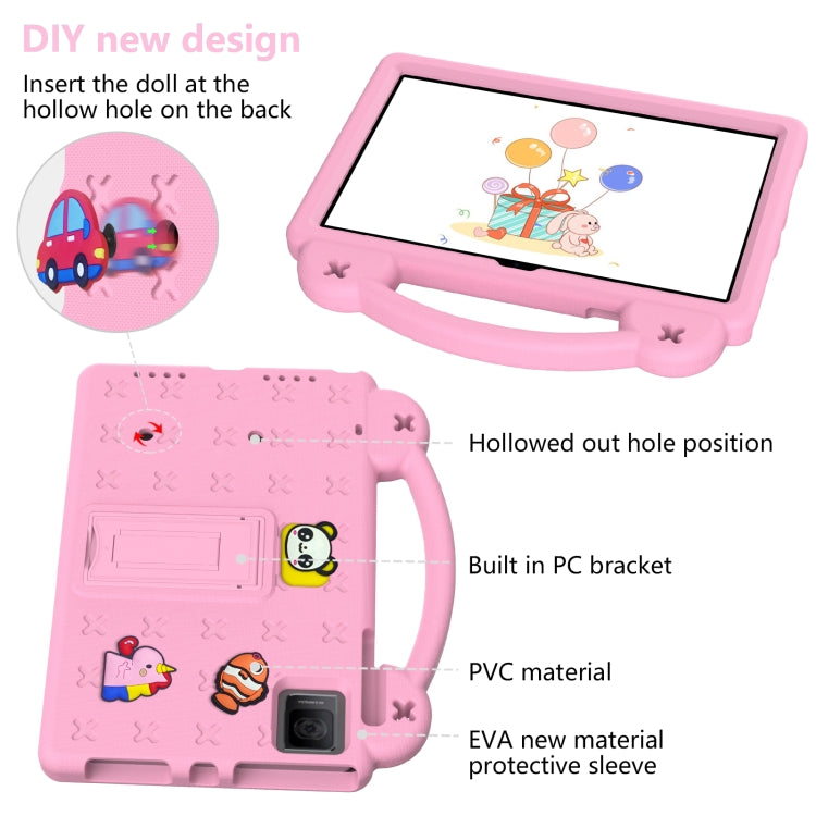 For T-Iobile REVVL Tab 10.36 2023 Handle Kickstand Children EVA Shockproof Tablet Case(Pink)