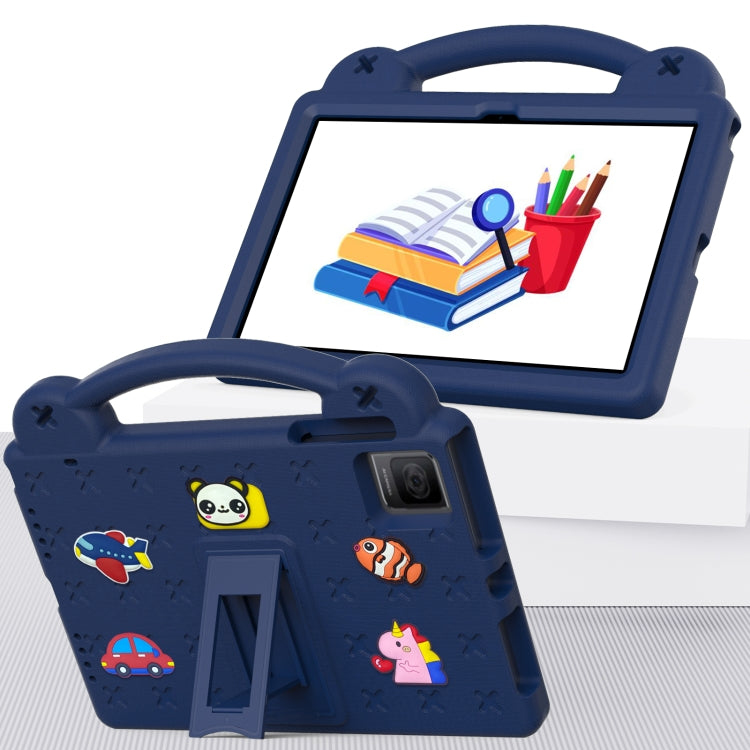 For T-Iobile REVVL Tab 10.36 2023 Handle Kickstand Children EVA Shockproof Tablet Case(Navy Blue)