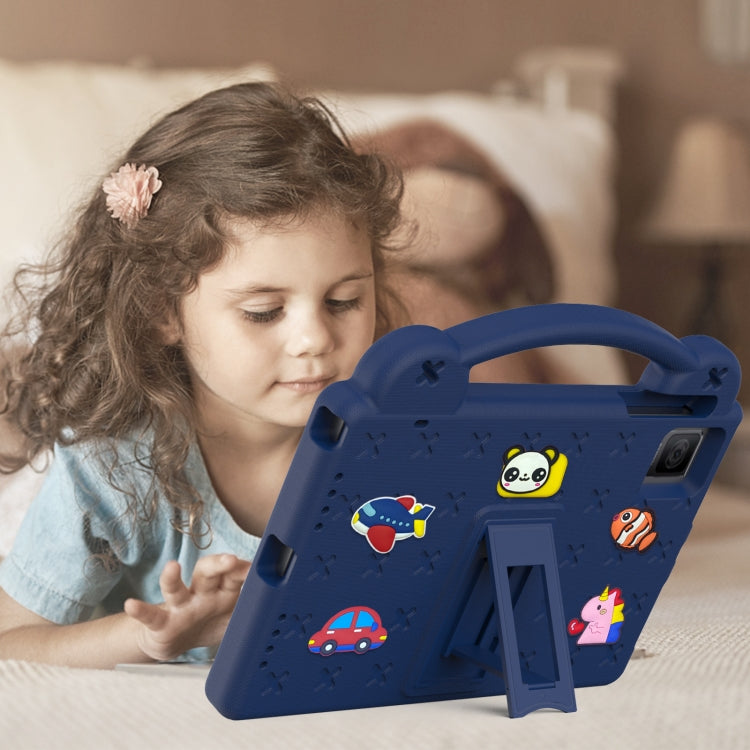 For T-Iobile REVVL Tab 10.36 2023 Handle Kickstand Children EVA Shockproof Tablet Case(Navy Blue)