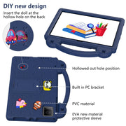 For T-Iobile REVVL Tab 10.36 2023 Handle Kickstand Children EVA Shockproof Tablet Case(Navy Blue)
