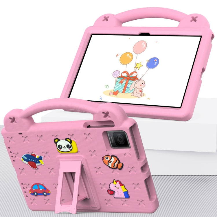 For Blackview Oscal Pad 15 2023 / Tab 11 Handle Kickstand Children EVA Shockproof Tablet Case(Pink)