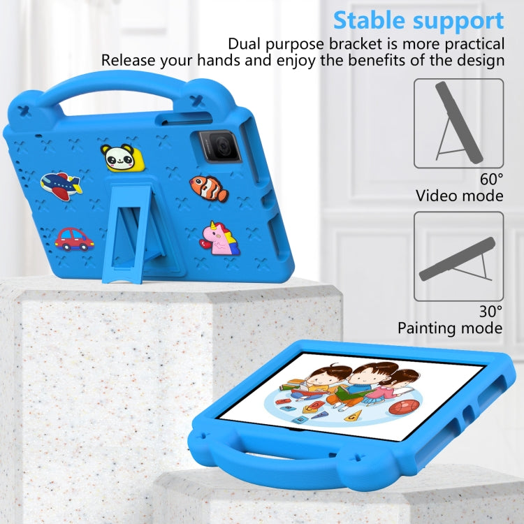 For Blackview Oscal Pad 15 2023 10.36/Tab 11 Handle Kickstand Children EVA Shockproof Tablet Case(Sky Blue)