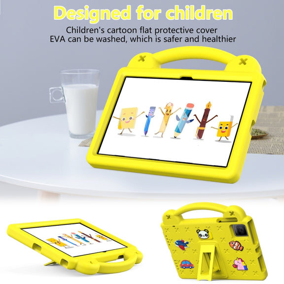 For Blackview Oscal Pad 15 2023 / Tab 11 Handle Kickstand Children EVA Shockproof Tablet Case(Yellow)