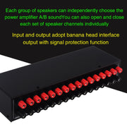 B06 82 In 6 Out Power Amplifier Speaker Selector 6 Region Stereo Speaker Switcher