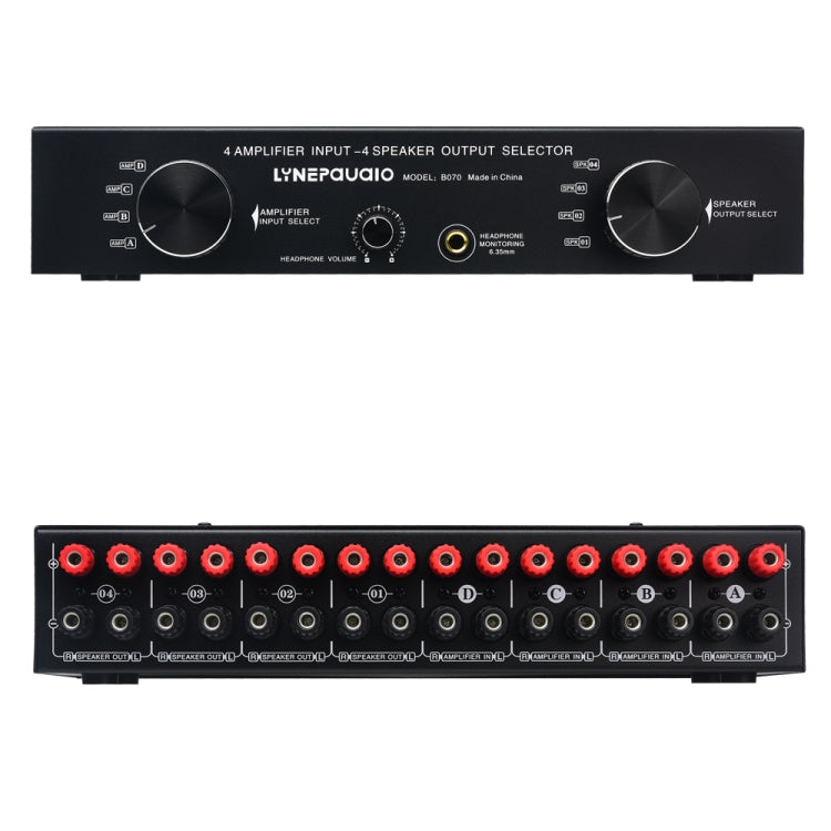 B070 4 Input 4 Ooutput Power Amplifier Speaker Selector Switcher Speaker Comparator