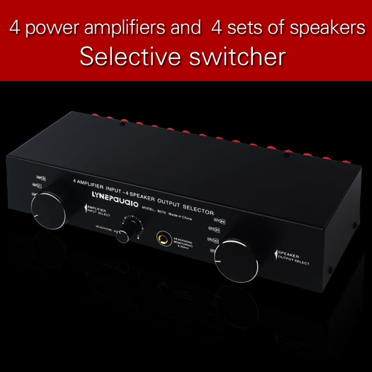 B070 4 Input 4 Ooutput Power Amplifier Speaker Selector Switcher Speaker Comparator
