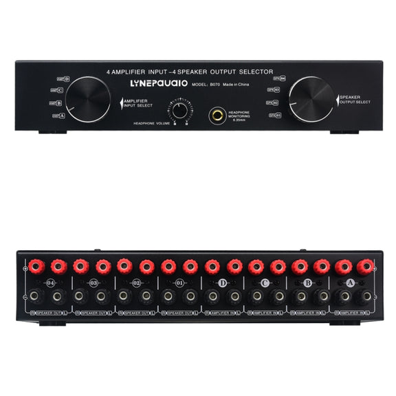 B070 4 Input 4 Ooutput Power Amplifier Speaker Selector Switcher Speaker Comparator
