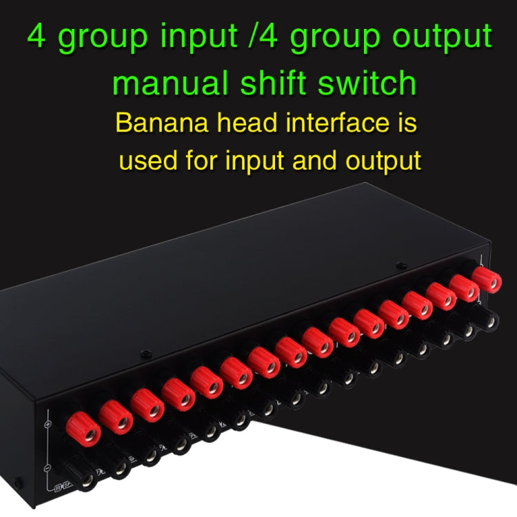 B070 4 Input 4 Ooutput Power Amplifier Speaker Selector Switcher Speaker Comparator