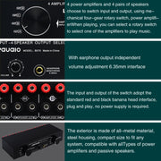 B070 4 Input 4 Ooutput Power Amplifier Speaker Selector Switcher Speaker Comparator
