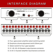 B070 4 Input 4 Ooutput Power Amplifier Speaker Selector Switcher Speaker Comparator