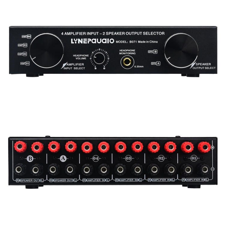 B071 4 Input 2 Output or 2 In 4 Out Power Amplifier Speaker Selector Switcher