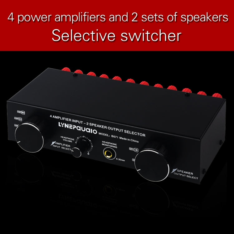 B071 4 Input 2 Output or 2 In 4 Out Power Amplifier Speaker Selector Switcher
