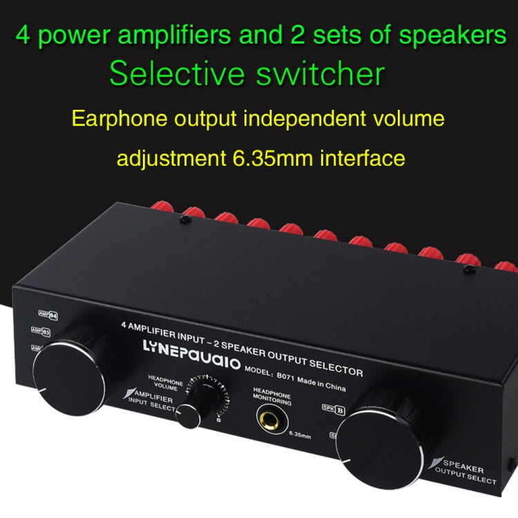B071 4 Input 2 Output or 2 In 4 Out Power Amplifier Speaker Selector Switcher