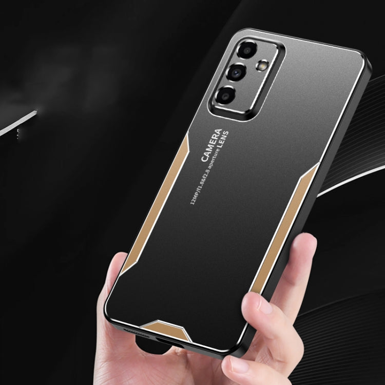 For Samsung Galaxy A55 5G Blade Series TPU Hybrid Metal Phone Case(Silver)