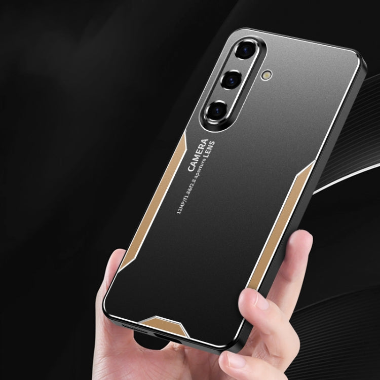 For Samsung Galaxy S24+ 5G Blade Series TPU Hybrid Metal Phone Case(Blue)