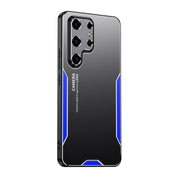 For Samsung Galaxy S25 Ultra 5G Blade Series TPU Hybrid Metal Phone Case(Blue)