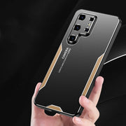 For Samsung Galaxy S25 Ultra 5G Blade Series TPU Hybrid Metal Phone Case(Blue)