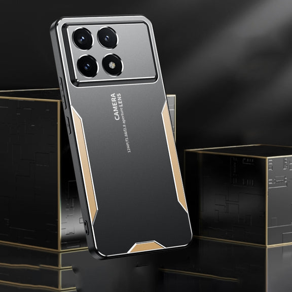 For Xiaomi Redmi K70 Pro Blade Series TPU Hybrid Metal Phone Case(Gold)